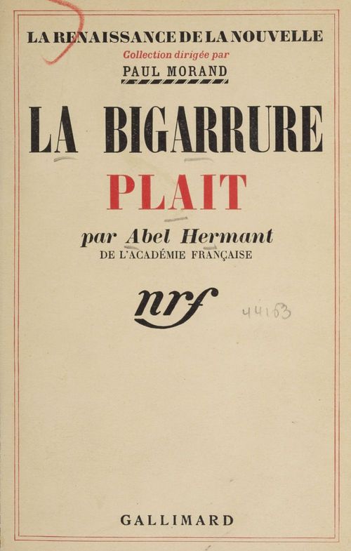 ebook cover of La bigarrure plait, by Abel Hermant