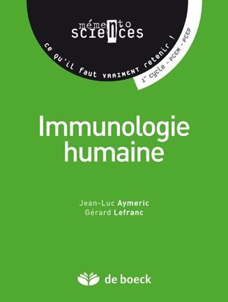ebook cover of Immunologie humaine, by Jean-Luc Aymeric, Gérard Lefranc