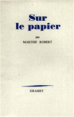 ebook cover of Sur le papier, by Marthe Robert