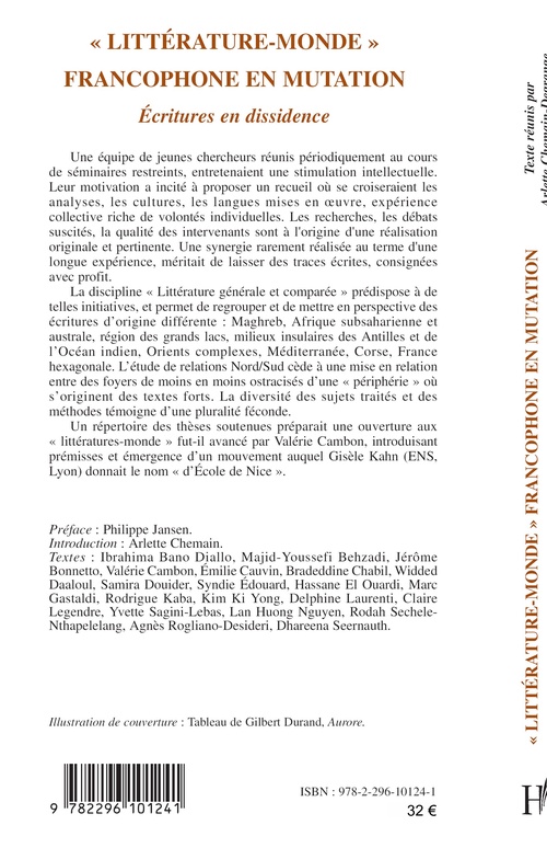ebook cover of "Littérature-monde" francophone en mutation, by Arlette Chemain-degrange