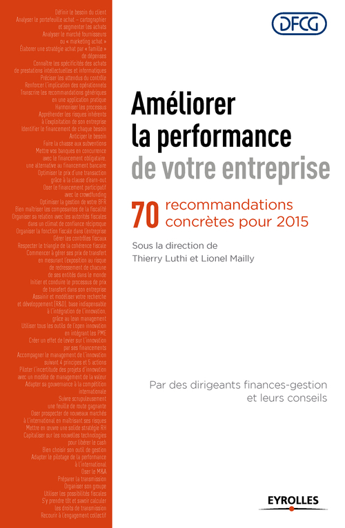 Couverture ebook de Améliorer la performance de votre entreprise, de Thierry Luthi, Lionel Mailly