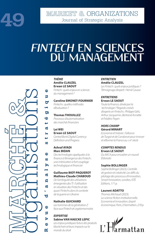 ebook cover of FinTech en sciences du management, by