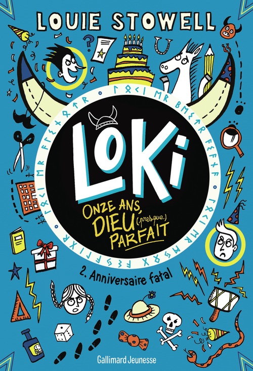 Couverture ebook de Loki, 11 ans, dieu (presque) parfait (Tome 2) - Anniversaire fatal, de Louie Stowell