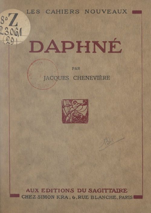 ebook cover of Daphné, by Jacques Cheneviere