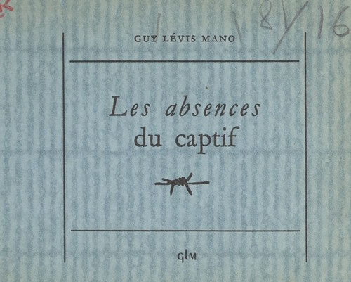 ebook cover of Les absences du captif, by Guy Levis-mano