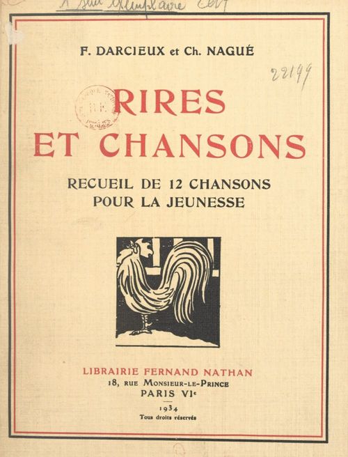 ebook cover of Rires et chansons, by Ch. Nague, Francisque Darcieux