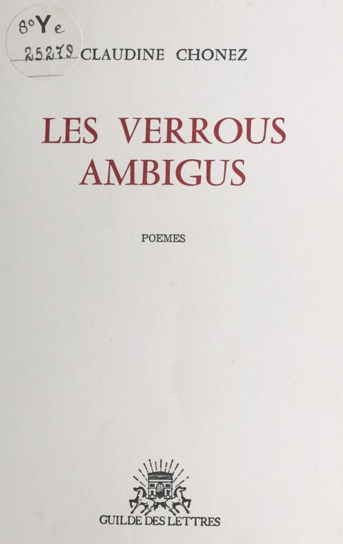 ebook cover of Les verrous ambigus, by Claudine Chonez