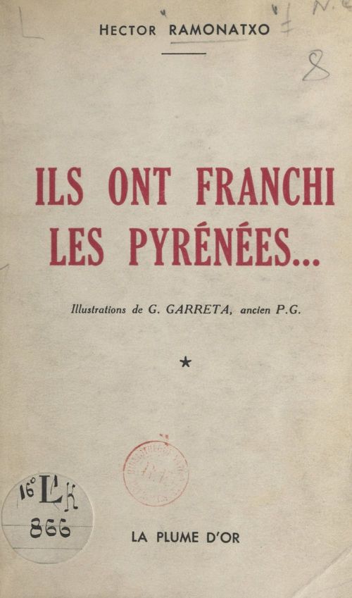 ebook cover of Ils ont franchi les Pyrénées..., by Hector Ramonatxo
