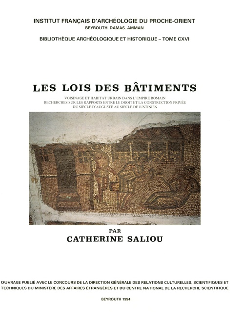 Couverture ebook de Les lois des bâtiments, de Catherine Saliou