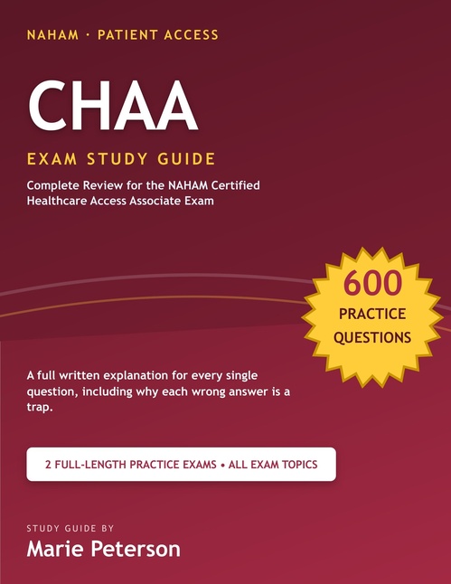 Couverture ebook de CHAA Exam Study Guide, de Marie Peterson