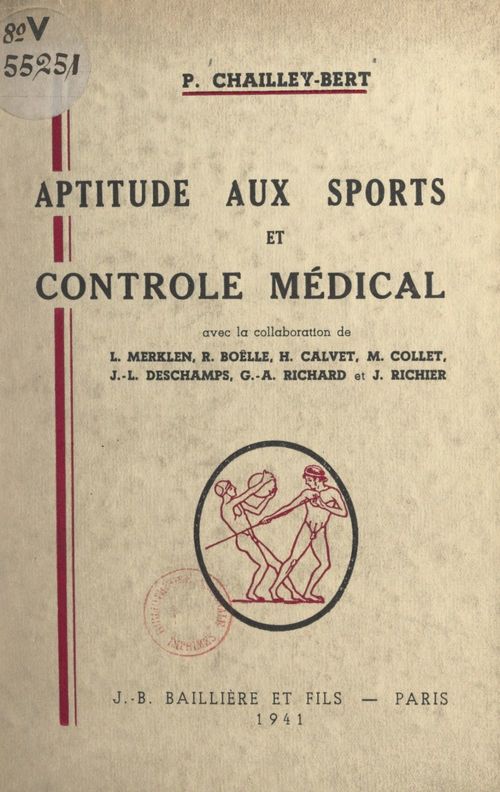 Couverture ebook de Aptitude aux sports et contrôle médical, de Paul Chailley-Bert