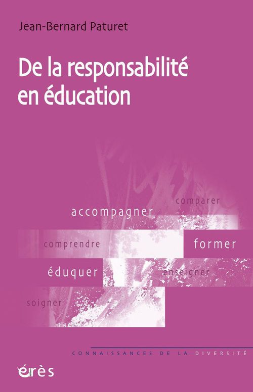 Couverture ebook de De la responsabilité en éducation, de Jean-bernard Paturet