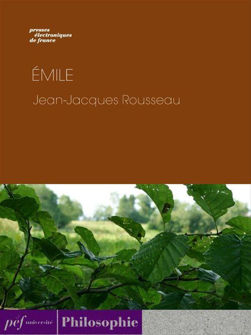 ebook cover of Émile ou De l'éducation, by Jean-Jacques Rousseau