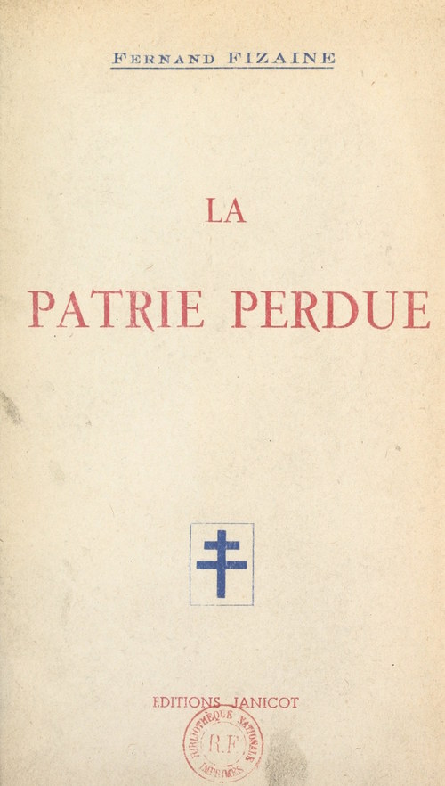 Couverture ebook de La patrie perdue, de Fernand Fizaine