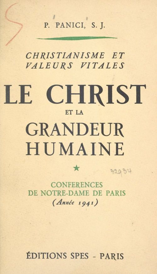 Couverture ebook de Christianisme et valeurs vitales : le Christ et la grandeur humaine, de Paul Panici