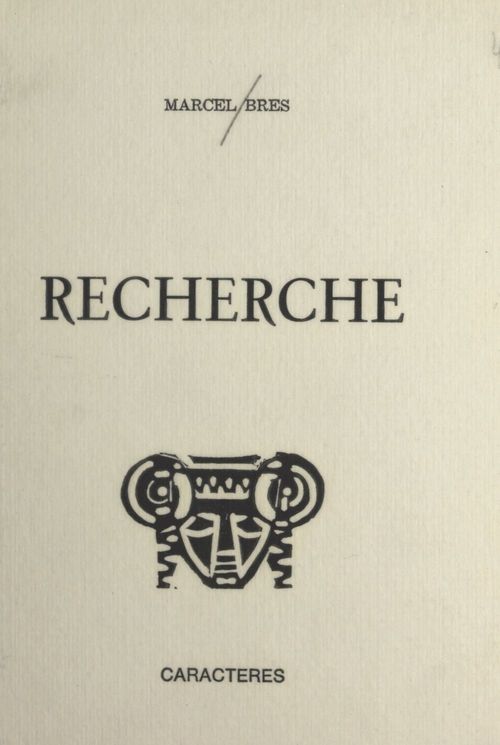 Couverture ebook de Recherche, de Marcel Bres