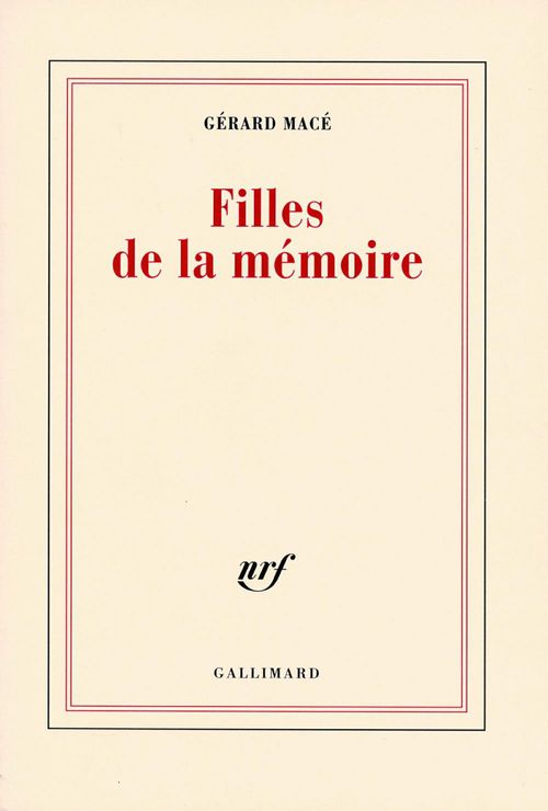 ebook cover of Filles de la mémoire, by Gérard Macé