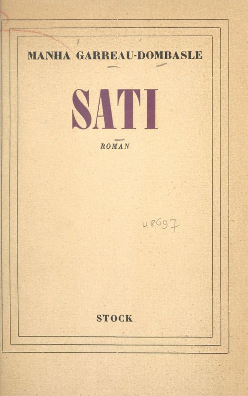 Couverture ebook de Sati, de Manha Garreau-Dombasle