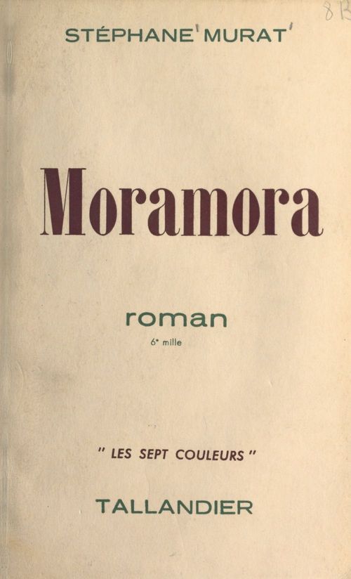 Couverture ebook de Moramora, de Stephane Murat