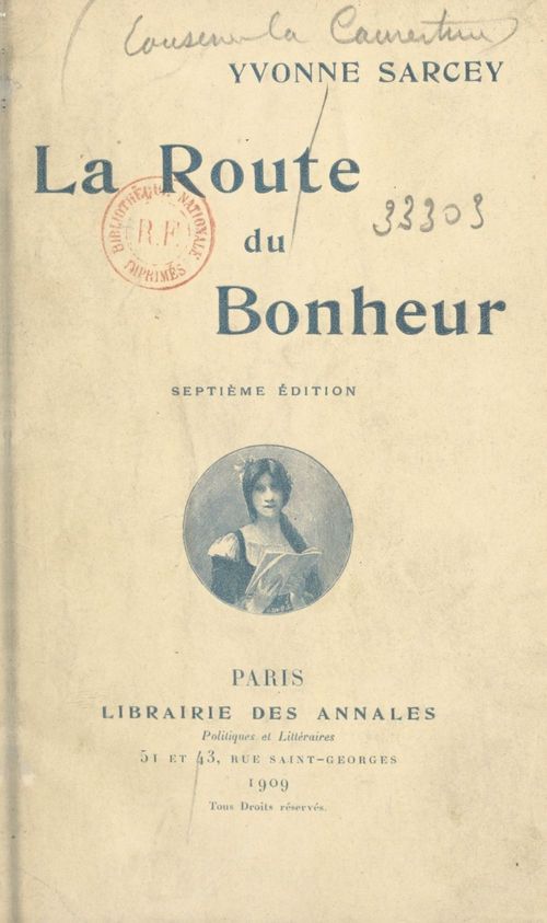 ebook cover of La route du bonheur, by Yvonne Sarcey