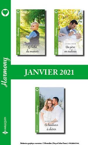 Couverture ebook de Pack mensuel Harmony : 3 romans (Janvier 2021), de Kandy Shepherd, Laurel Greer, Michelle Douglas