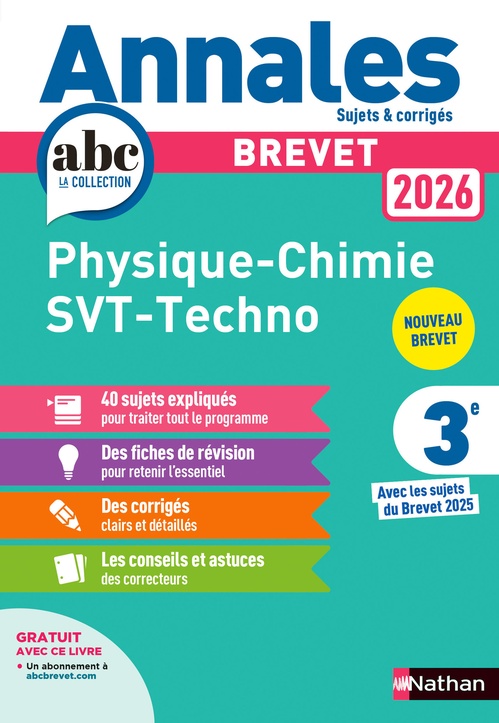 ebook cover of Annales Brevet Physique Chimie - SVT - Techno 2026 - Corrigé, by Laurent Lafond, Olivier Doerler, Arnaud Lopin, Nicolas Coppens, Sébastien Guivarc'h