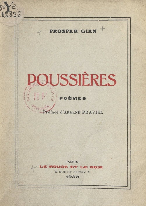 Couverture ebook de Poussières, de Prosper Gien