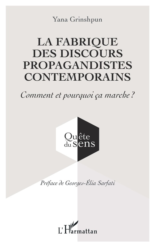 ebook cover of La fabrique des discours propagandistes contemporains, by Yana Grinshpun