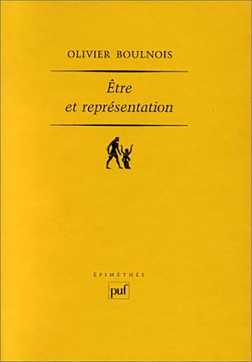 ebook cover of Être et représentation, by Olivier Boulnois