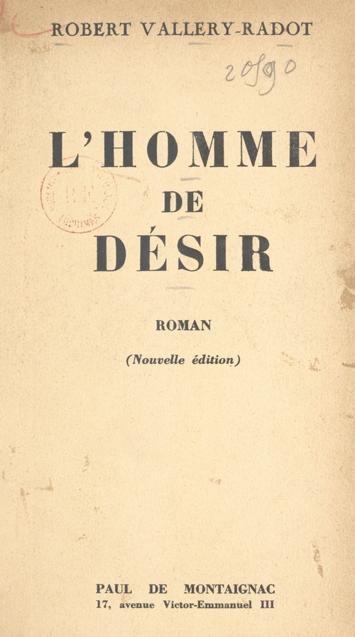Couverture ebook de L'homme de désir, de Robert Vallery-Radot