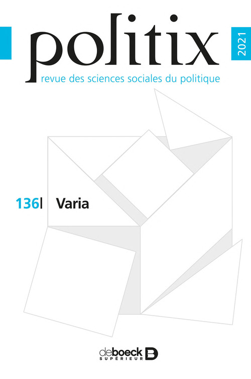 Couverture ebook de Politix n° 136, de Collectif