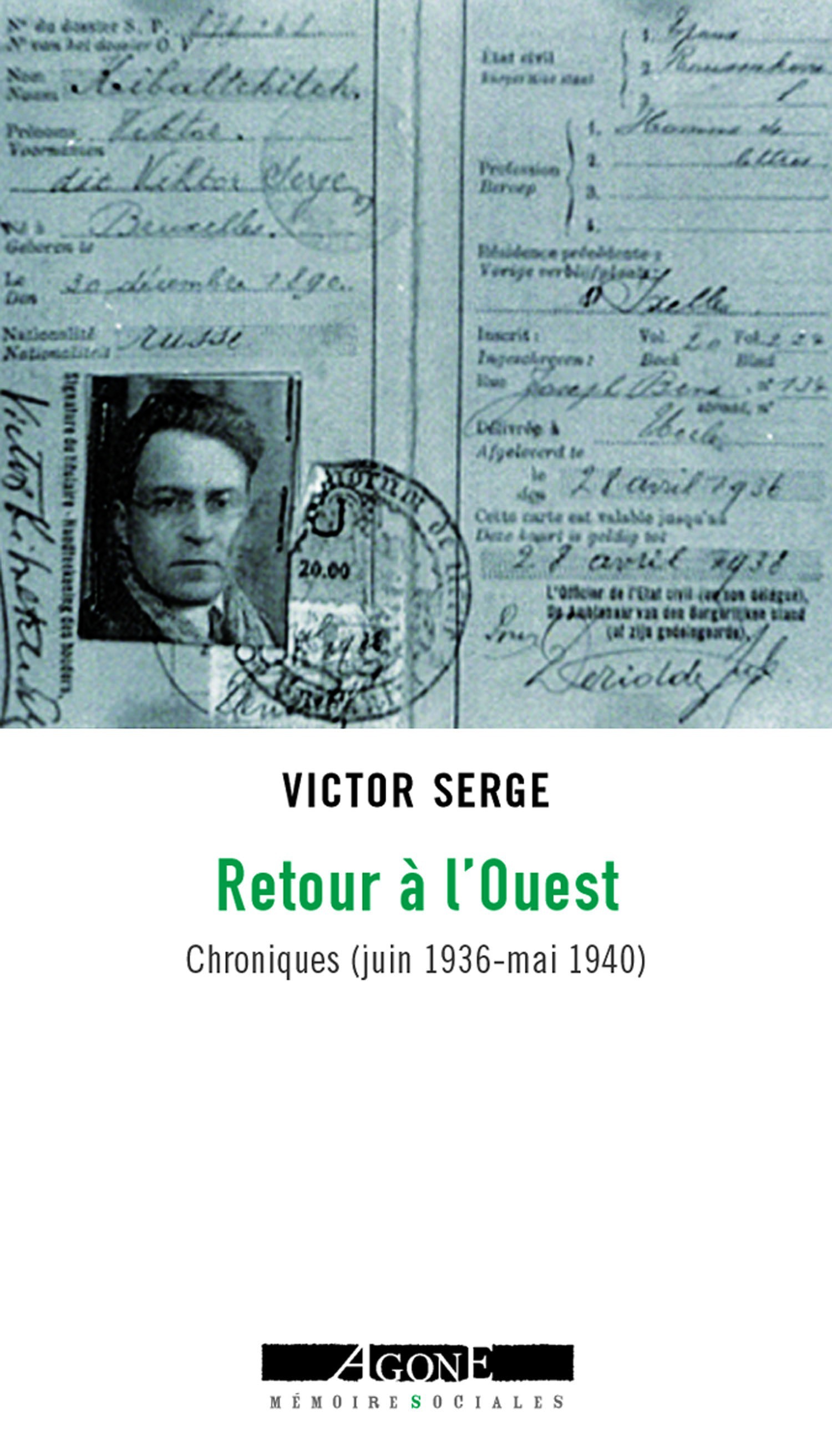 ebook cover of Retour à l´Ouest, by Victor Serge