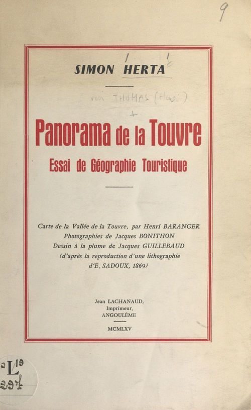 Couverture ebook de Panorama de la Touvre, de Simon Herta