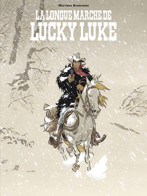 ebook cover of Un Hommage à Lucky Luke par...  - La longue marche de Lucky Luke, by Matthieu Bonhomme