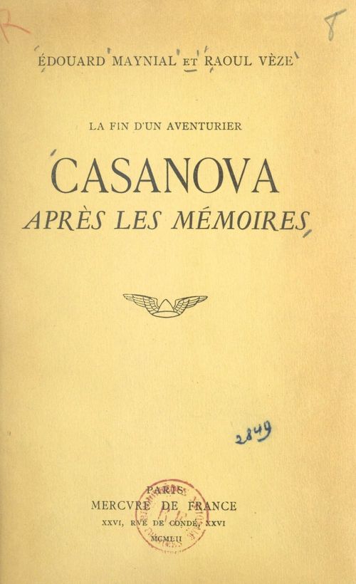 Couverture ebook de La fin d'un aventurier, de Edouard Maynial, Raoul Veze