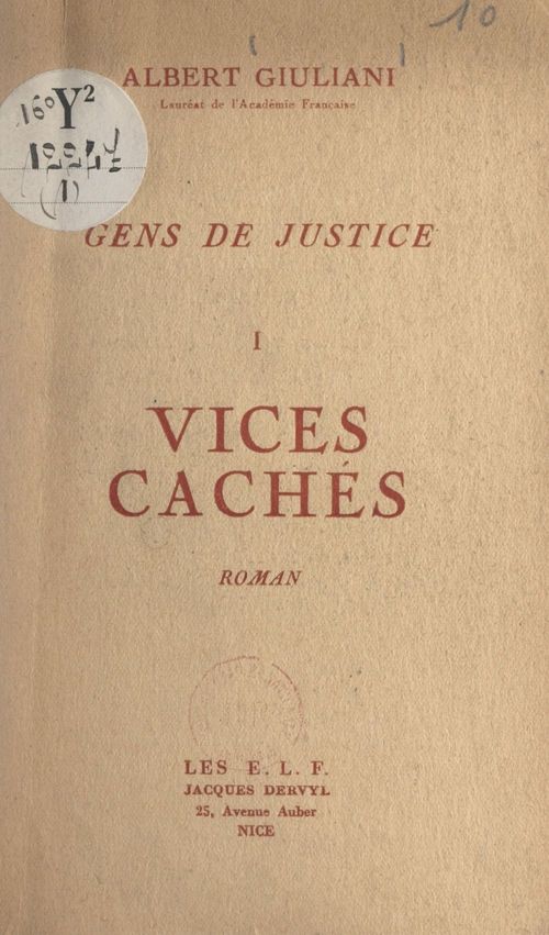 ebook cover of Gens de justice (1). Vices cachés, by Albert Giuliani