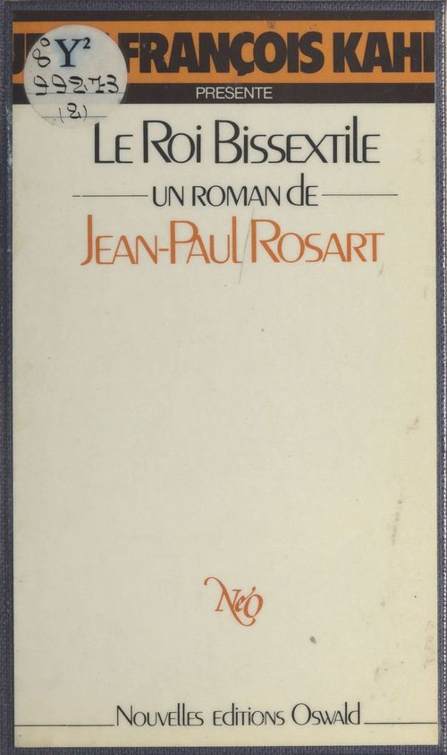 Couverture ebook de Le roi bissextile, de Jean-Paul Rosart