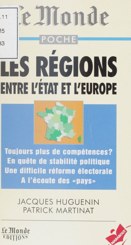 ebook cover of Les régions entre l'État et l'Europe, by Huguenin, Martinat