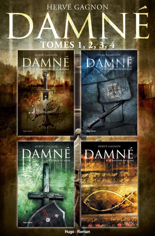 Couverture ebook de Coffret Damné - tomes 1,2,3,4, de Hervé Gagnon
