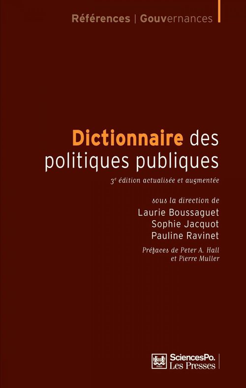 Couverture ebook de Dictionnaire des politiques publiques, de Laurie Boussaguet, Sophie Jacquot, Pauline Ravinet