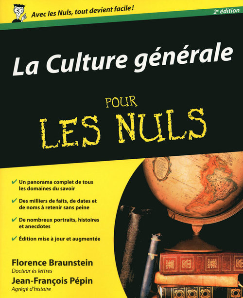ebook cover of La culture générale 2E pour les nuls, by Florence Braunstein, Jean-François Pépin