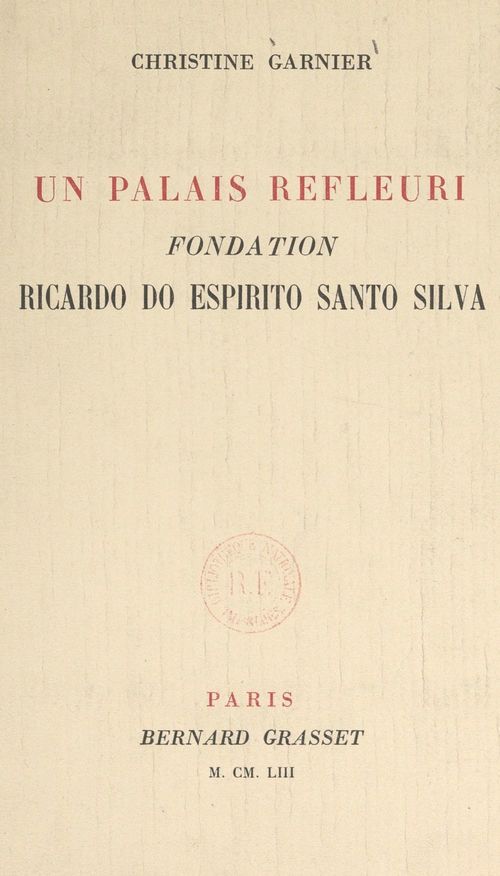 ebook cover of Un palais refleuri, by Christine Garnier