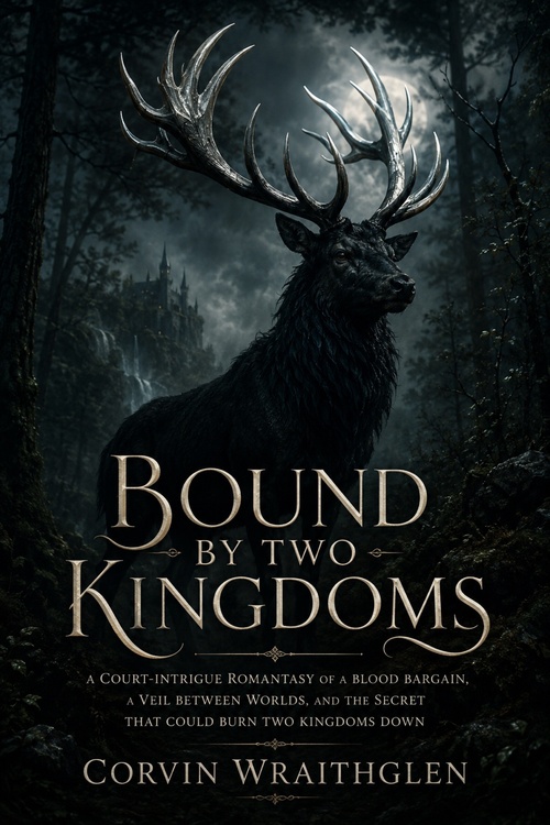 ebook cover of Bound by Two Kingdoms, by Corvin Wraithglen