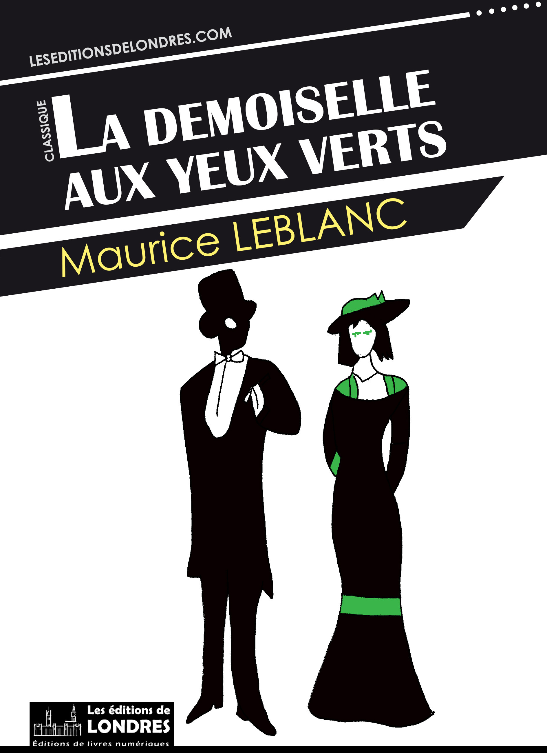 Couverture ebook de La demoiselle aux yeux verts, de Maurice Leblanc