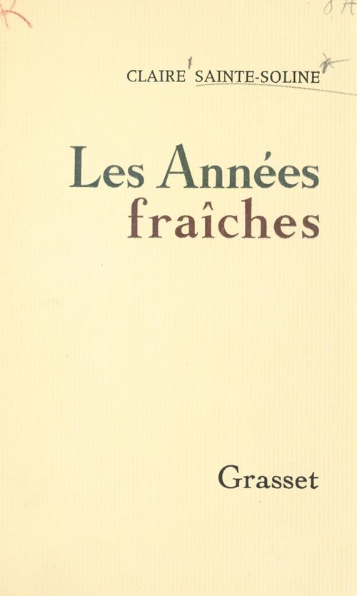 ebook cover of Les années fraîches, by Claire Sainte-Soline