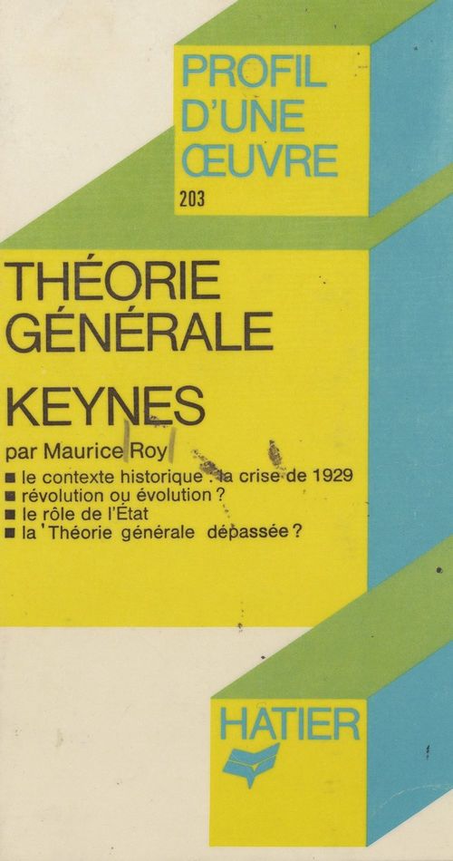 Couverture ebook de Théorie générale, Keynes, de Maurice Roy