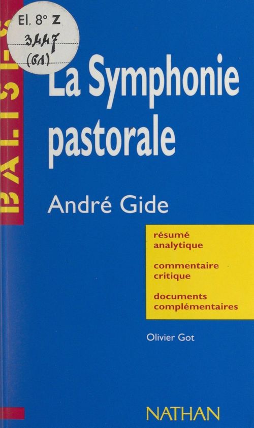 ebook cover of La symphonie pastorale, by Olivier Got