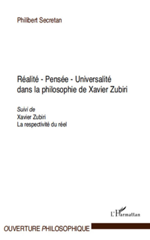 ebook cover of Réalité - Pensée - Universalité, by Philibert Secretan