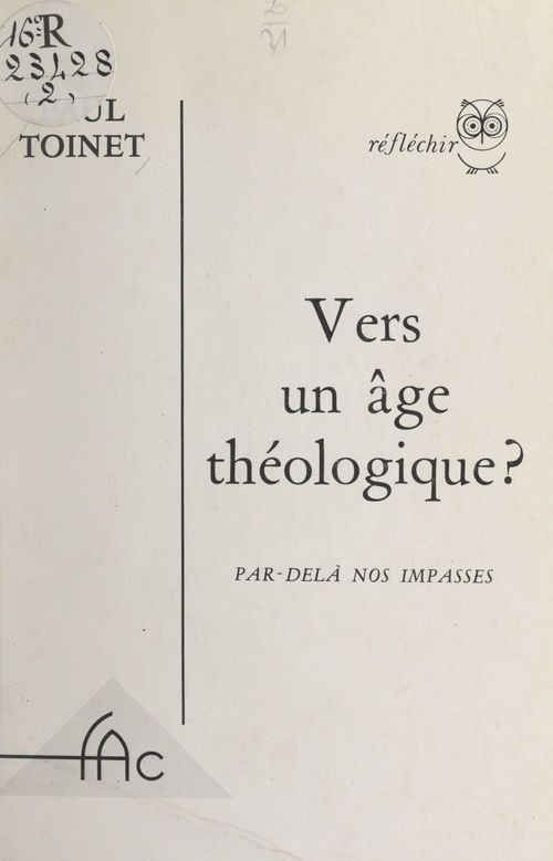 Couverture ebook de Vers un âge théologique ?, de Paul Toinet