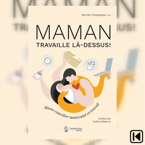 audiobook cover of Maman travaille là-dessus, by Marylise Champagne